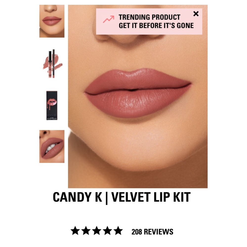 Kylie Velvet Lip Kit - Candy K